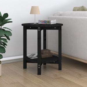 Mesa de centro de madera maciza de pino negro Ø55x60 cm D