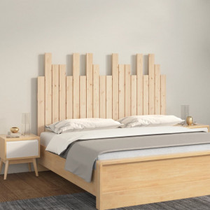 Cabecero de cama de pared madera maciza de pino 127.5x3x80 cm D