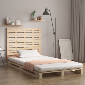 Cabecero de cama de pared madera maciza de pino 96x3x91.5 cm D