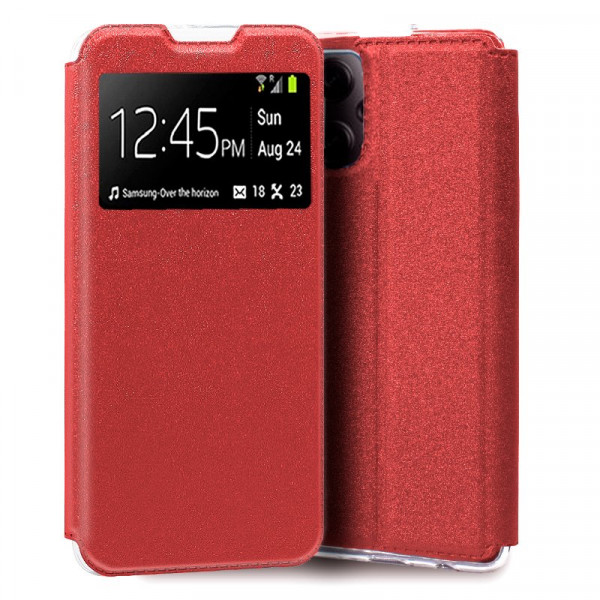 Fundação COOL Capa de Flip para Xiaomi Poco X5 Pro 5G Liso vermelho D