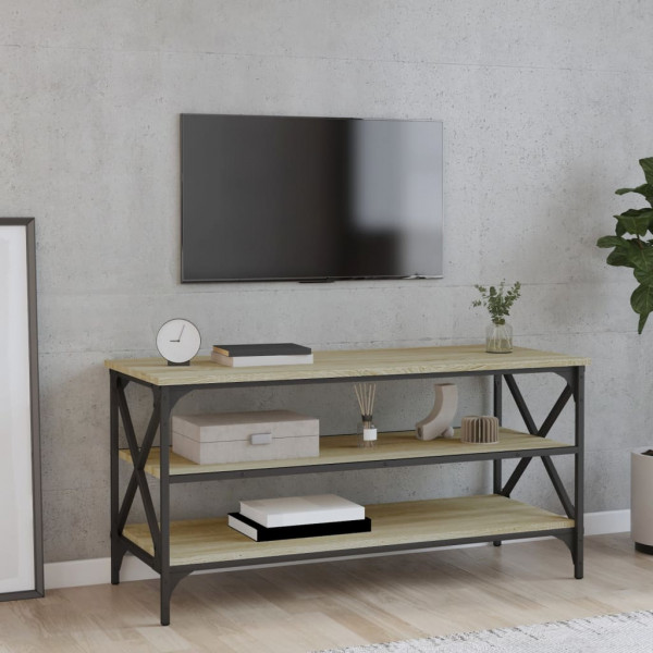 Mobiliário para TV madeira contraplacada carvalho Sonoma 100x40x50 cm D
