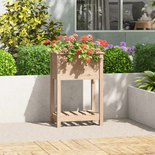 Jardinera de madera maciza de pino 54x34.5x81 cm D