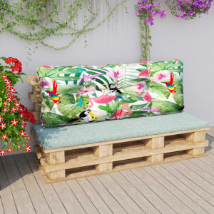 Cama de sofá de paletes de tecido multicolor 120x40x12 cm D