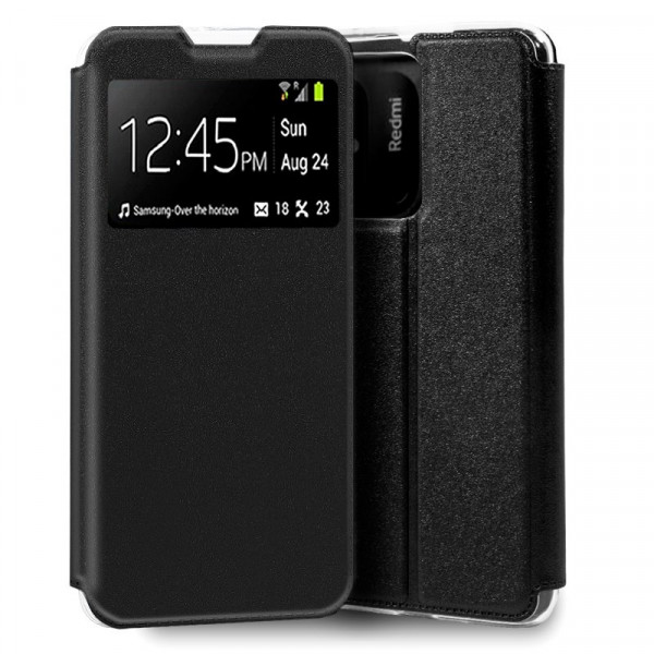 Fundação COOL Capa de Flip para Xiaomi Redmi 12C Black Lise D