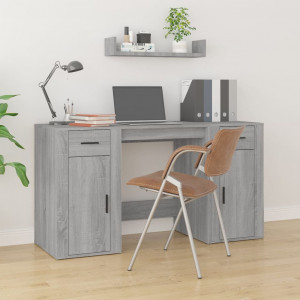 Mesa de escritorio 2 cajones madera maciza mango 110x50x77 cm - referencia  Mqm-247400