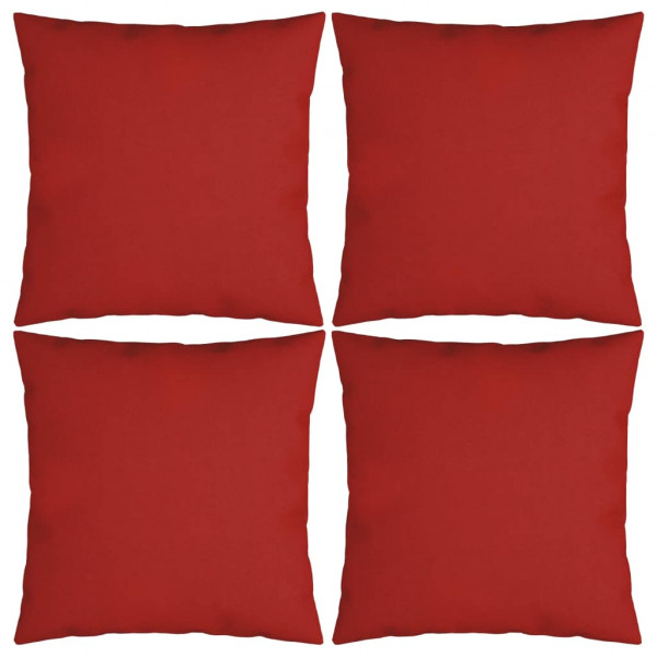 Almofadas decorativas 4 peças tecido vermelho 50x50 cm D