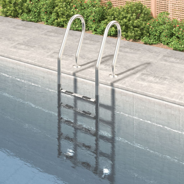 Escada de piscina de aço inoxidável 304 54x38x211 cm D