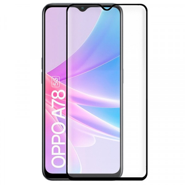 Protetor de cristal temperado COOL para Oppo A78 5G (FULL 3D Negro) D