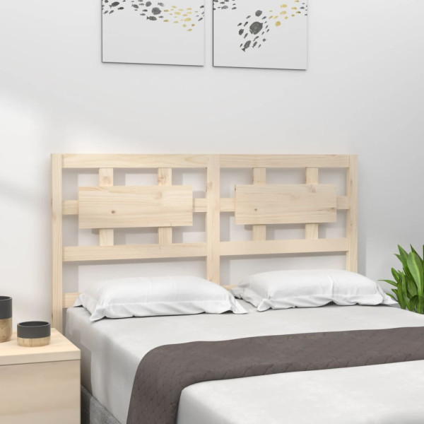 Cabeceira de cama em madeira maciça de pinho 140,5x4x100 cm D