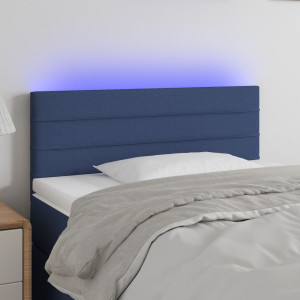 Cabeçalho com LED de tecido azul 100x5x78/88 cm D