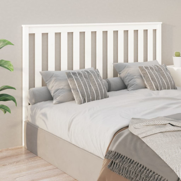 Cabeça de cama madeira maciça de pinho branco 156x6x101 cm D