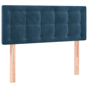 Cabeceira de cama veludo 90x5x78/88 cm azul-escuro H
