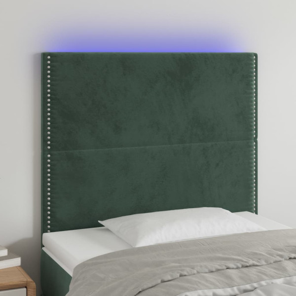 Capa com luzes LED veludo verde escuro 80x5x118/128 cm D