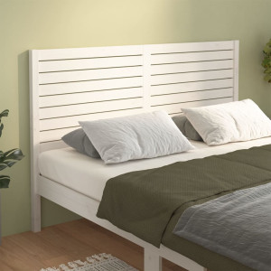 Cabecero de cama madera maciza de pino blanco 186x4x100 cm D