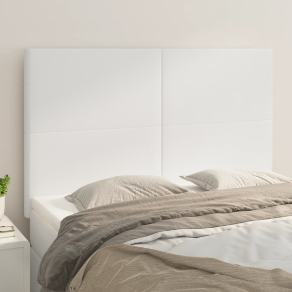 Cabeceiras 4 unidades couro sintético branco 72x5x78/88 cm D