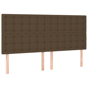 Cabeceiras 4 unidades de tecido marrom escuro 80x5x78/88 cm D