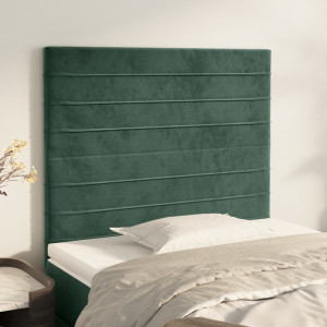 Cabeças 2 unidades de veludo verde escuro 80x5x78/88 cm D