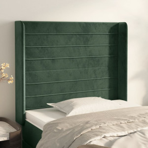 Cabeça com orelhas de veludo verde escuro 83x16x118/128 cm D