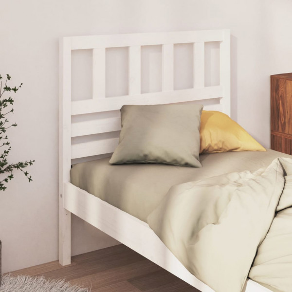 Cabeça de cama madeira maciça de pinho branco 81x4x100 cm D