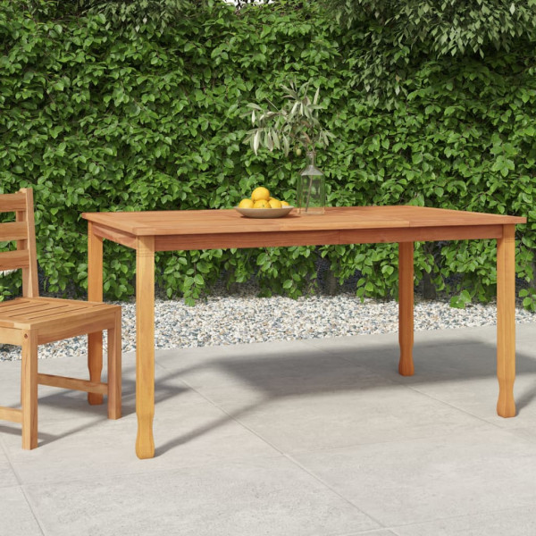 Mesa de jantar de jardim madeira maciça de teca 150x90x75 cm D