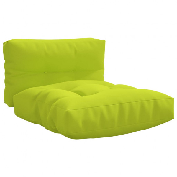 Almofadas para sofá de palete 2 unidades tecido verde claro D
