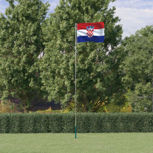 Mastro e bandeira da Croácia alumínio 5,55 m D