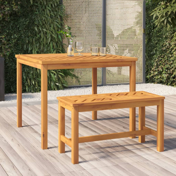 Mesa de jantar de jardim madeira maciça de acácia 90x90x74 cm D