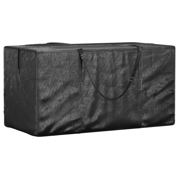 Bolsa para cojines de jardín polietileno negro 150x75x75 cm D