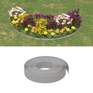 Borduras de jardín 4 uds polietileno gris 10 m 10 cm D