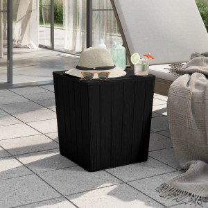 Mesa de jardín con tapa extraíble polipropileno negro D