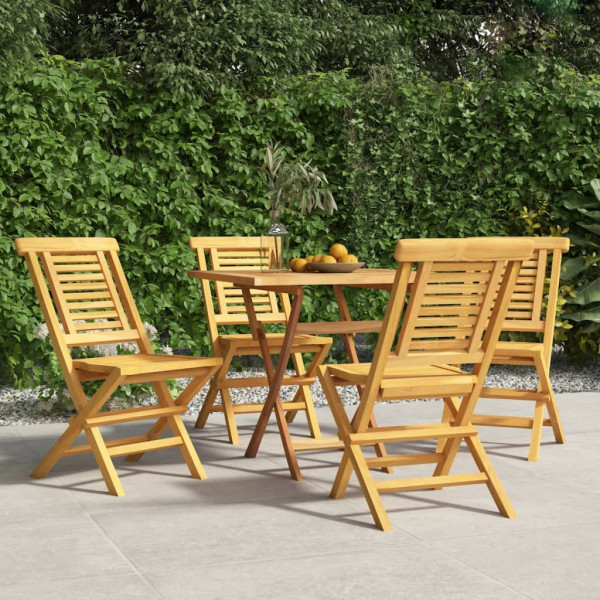 Quatro cadeiras de jardim de madeira maciça 47x63x90 cm D