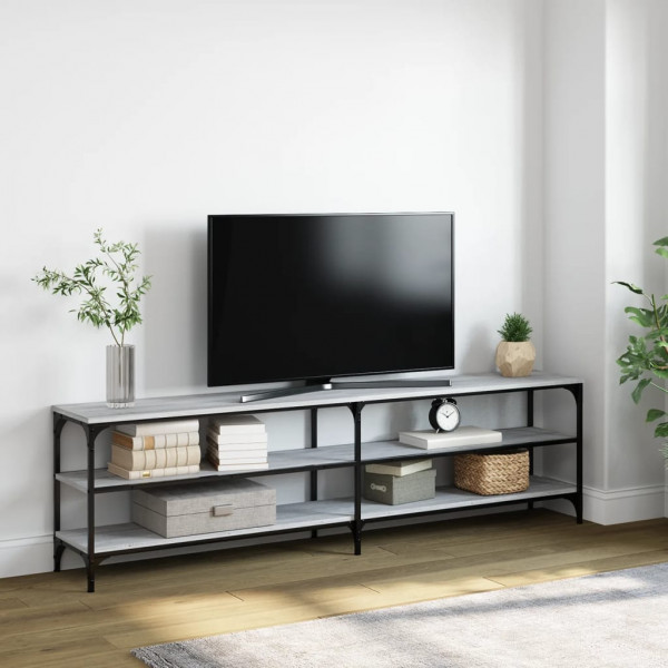Móvel de televisão de madeira e metal revestido de madeira Sonoma 180x30x50 cm D
