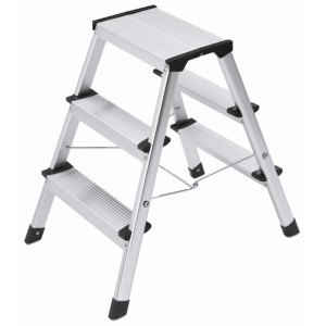 Hailo Escalera plegable L90 Step-ke 2x3 peldaños 60 cm 4443-701 D