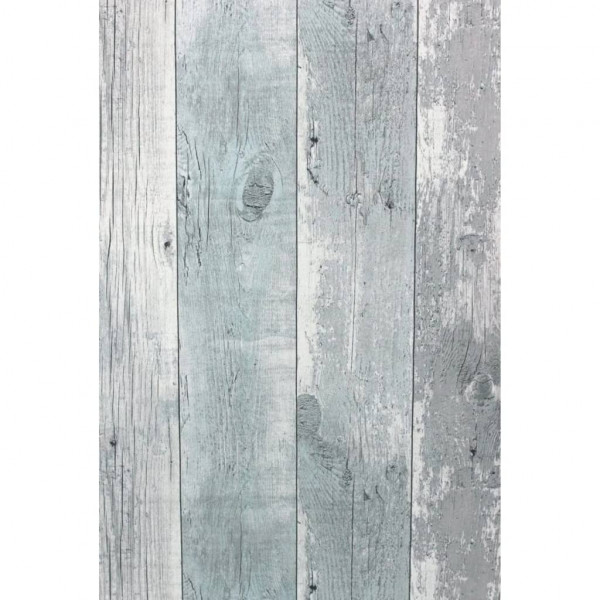 Topchic Papel de pared Wooden Planks gris y azul D
