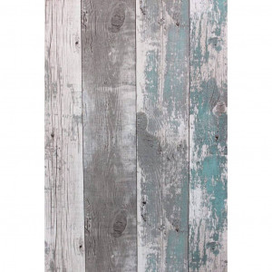 Topchic Papel de pared Wooden Planks gris oscuro y azul D