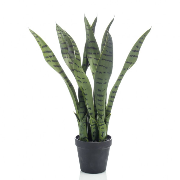 Emerald Sansevieria artificial em pote de 55 cm D