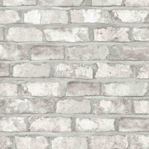 DUTCH WALLCOVERINGS Papel de pared ladrillos blanco EW3104 D