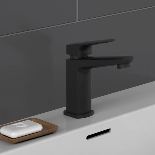 SCHÜTTE Grifo mezclador de lavabo RAVEN negro mate D