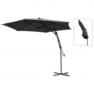 ProGarden Um guarda-chuva cinza escuro D