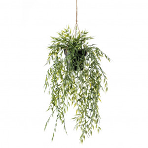 Emerald Bamboo artificial pendente em pote 50 cm D