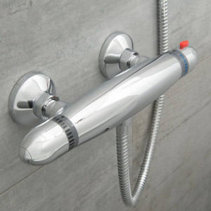 SCHÜTTE Grifo mezclador termostático para ducha SUPRA cromado D
