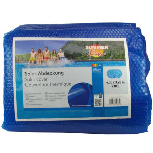 Summer Fun Cubierta solar para piscina ovalada PE azul 600x320 cm D