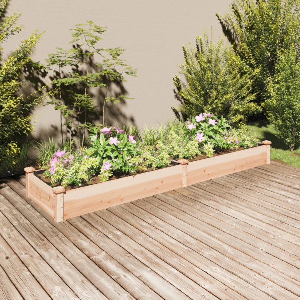 Jardinera arriate con forro madera maciza abeto 240x60x25 cm D