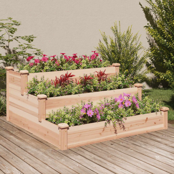 Jardinera arriate madera maciza abeto 120x120x56 cm D