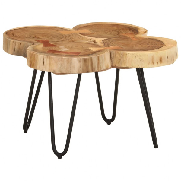 Mesa de centro 4 troncos madeira maciça de acacia 36 cm D