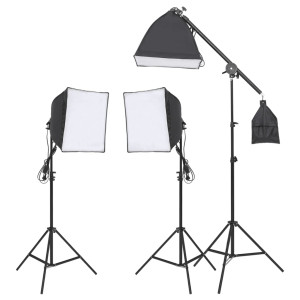 Kit de iluminação de estúdio com tripé e softbox D