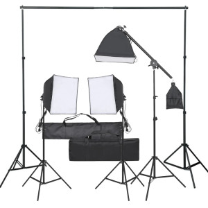 Kit de estúdio fotográfico com conjunto de luzes D