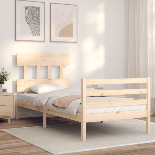 Estrutura de cama de madeira maciça D