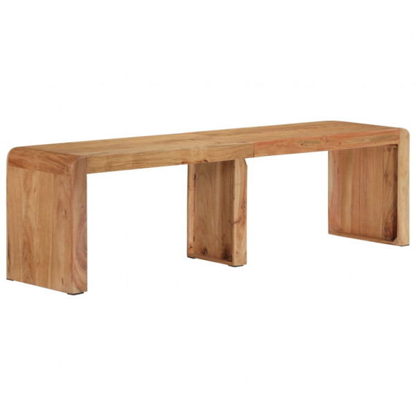 Banco de madera maciza de acacia 160x38x45 cm D