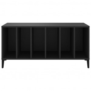 Mueble para discos madera contrachapada negro 100x38x48 cm D